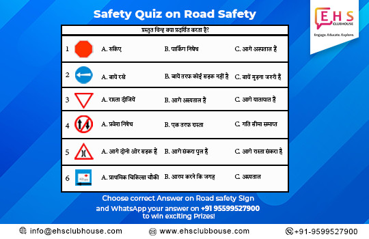 Safety Quiz on ROAD SAFETY