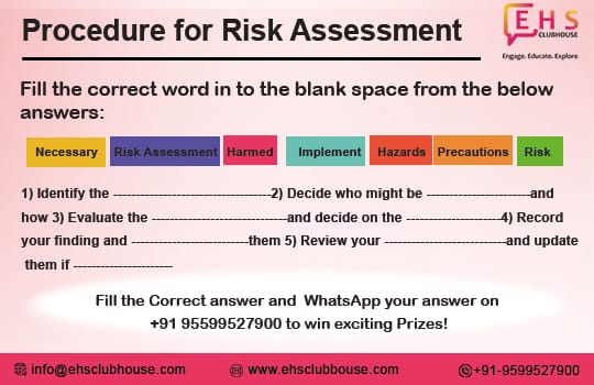 Risk Assesment Fill in the Blank